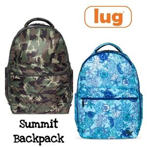 Lug Summit XL Backpack NWT Camo Green or Sealife Blue
